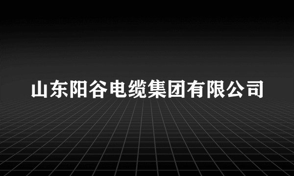 山东阳谷电缆集团有限公司