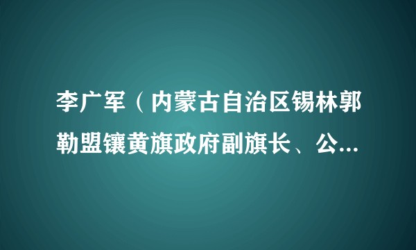 李广军（内蒙古自治区锡林郭勒盟镶黄旗政府副旗长、公安局党委书记、局长、督察长）