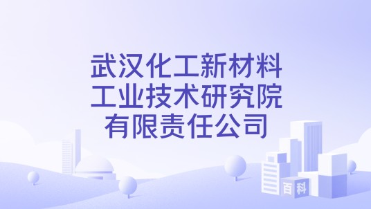 武汉化工新材料工业技术研究院有限责任公司