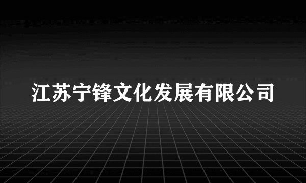 江苏宁锋文化发展有限公司