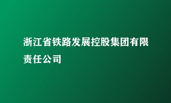 浙江省铁路发展控股集团有限责任公司
