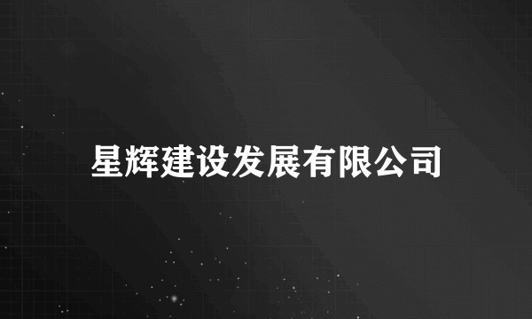 星辉建设发展有限公司