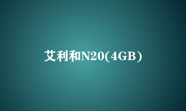 艾利和N20(4GB)