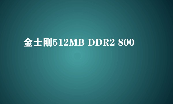 金士刚512MB DDR2 800