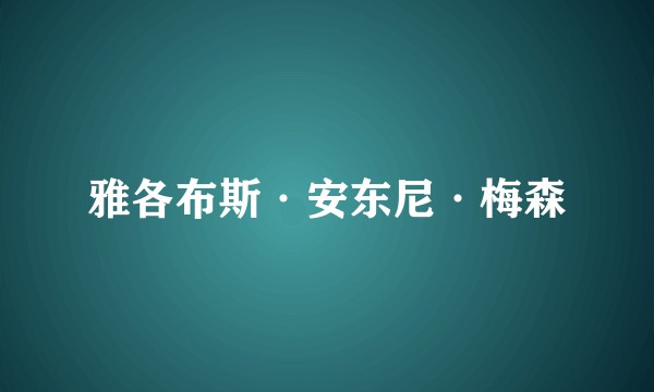 雅各布斯·安东尼·梅森