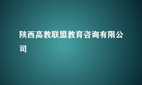 陕西高教联盟教育咨询有限公司