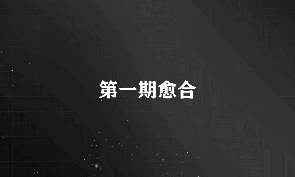 第一期愈合