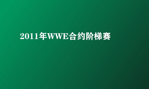 2011年WWE合约阶梯赛