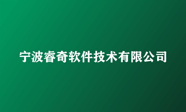 宁波睿奇软件技术有限公司