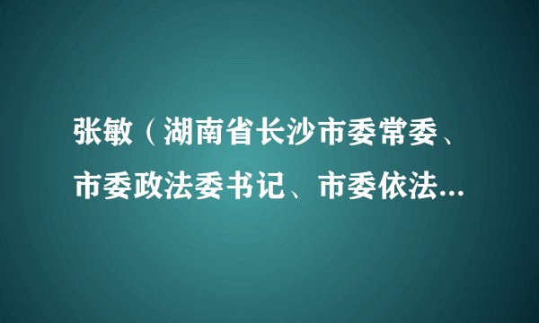 张敏(湖南省长沙市委常委、市委政法委书记、市委依法治市办主任)