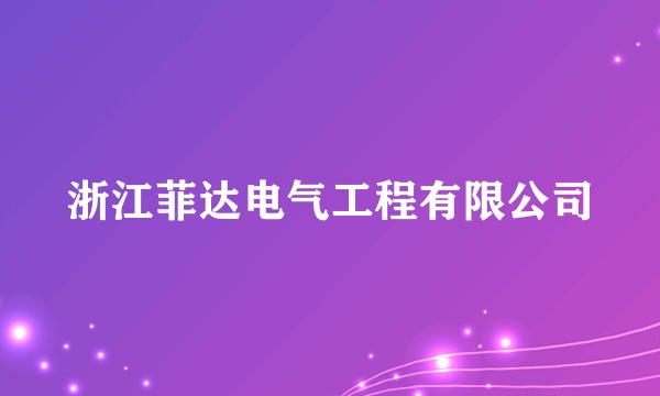 浙江菲达电气工程有限公司