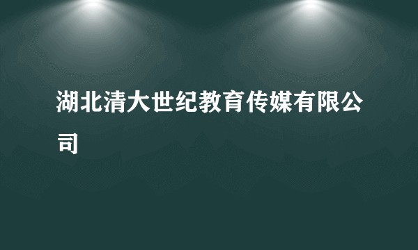 湖北清大世纪教育传媒有限公司