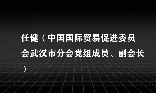 任健（中国国际贸易促进委员会武汉市分会党组成员、副会长）