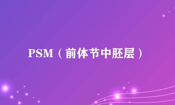 PSM（前体节中胚层）