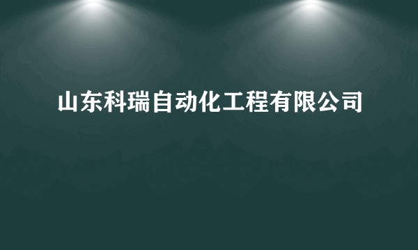山东科瑞自动化工程有限公司