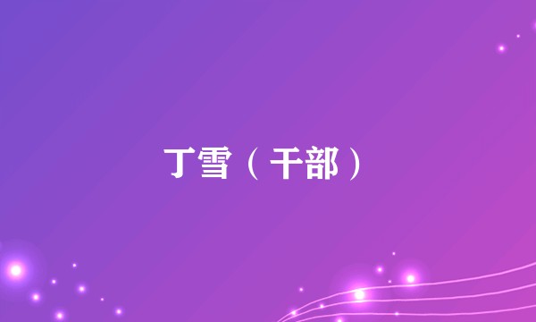 丁雪（干部）