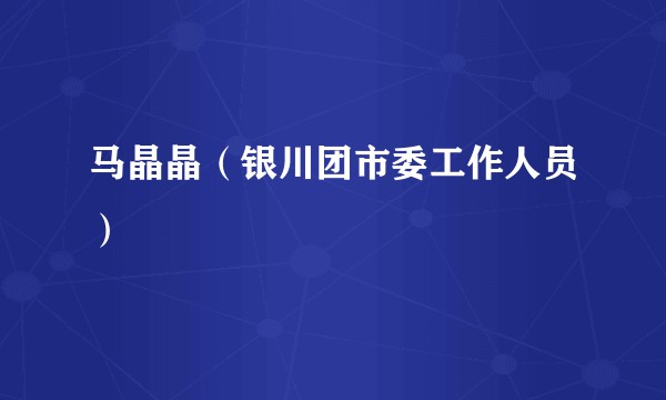 马晶晶（银川团市委工作人员）