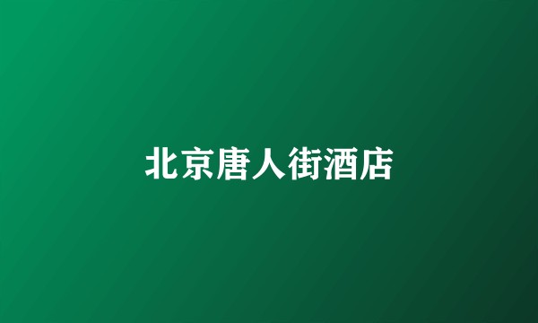 北京唐人街酒店
