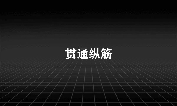 贯通纵筋