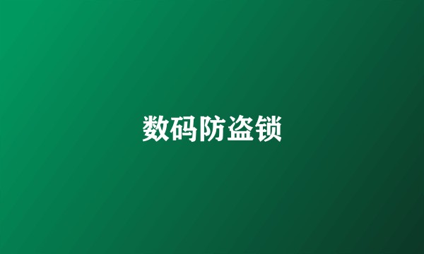 数码防盗锁
