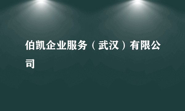 伯凯企业服务（武汉）有限公司