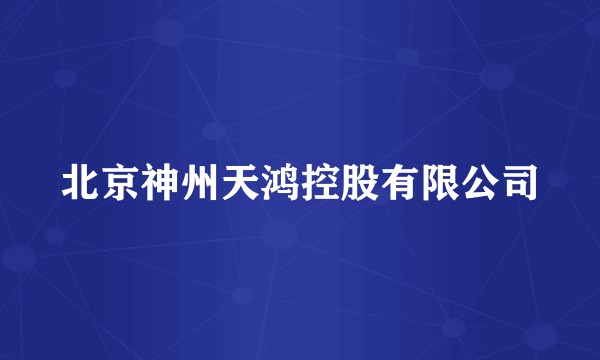 北京神州天鸿控股有限公司