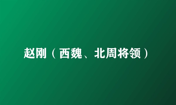 赵刚(西魏、北周将领)