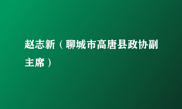 赵志新（聊城市高唐县政协副主席）