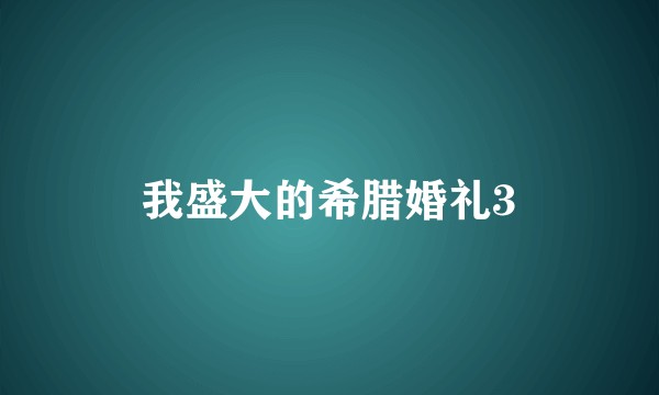我盛大的希腊婚礼3