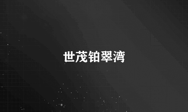 世茂铂翠湾
