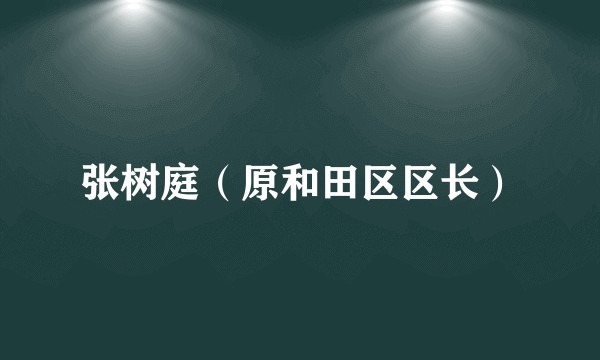 张树庭（原和田区区长）