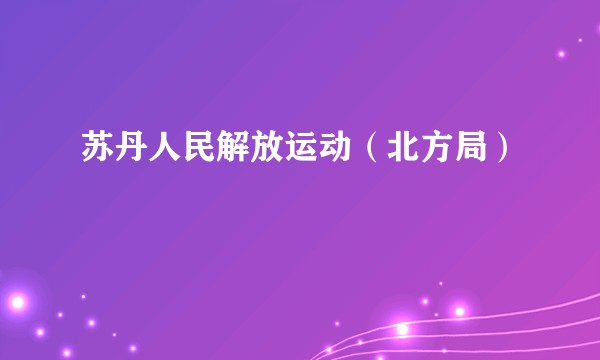 苏丹人民解放运动（北方局）