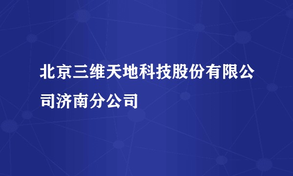 北京三维天地科技股份有限公司济南分公司