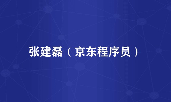 张建磊（京东程序员）