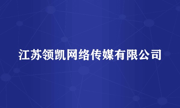 江苏领凯网络传媒有限公司