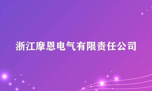 浙江摩恩电气有限责任公司