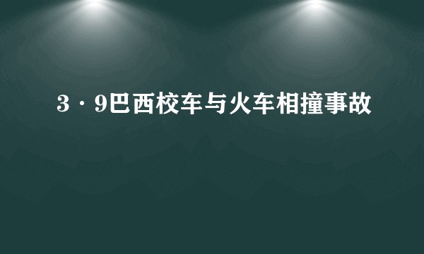 3·9巴西校车与火车相撞事故