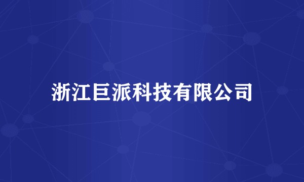 浙江巨派科技有限公司