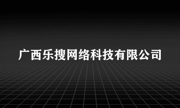 广西乐搜网络科技有限公司
