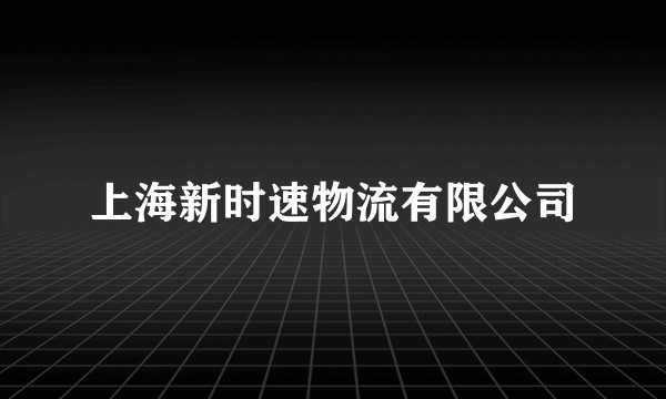 上海新时速物流有限公司