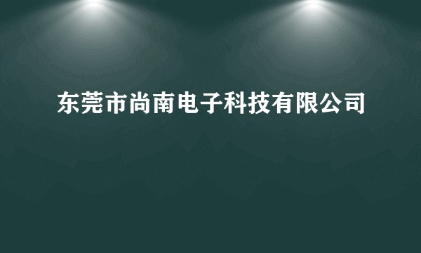 东莞市尚南电子科技有限公司