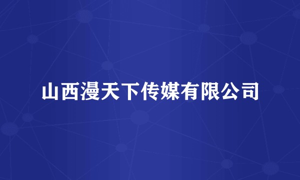 山西漫天下传媒有限公司