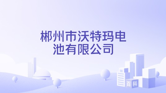 郴州市沃特玛电池有限公司