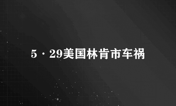 5·29美国林肯市车祸