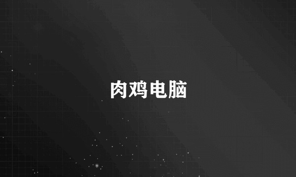肉鸡电脑
