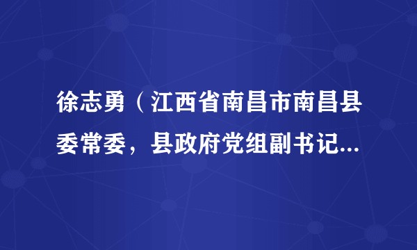 徐志勇（江西省南昌市南昌县委常委，县政府党组副书记、副区长）