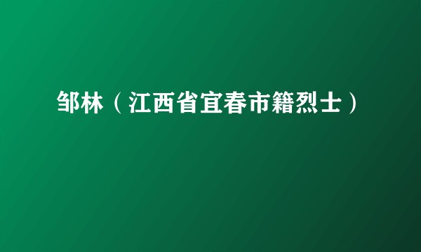 邹林(江西省宜春市籍烈士)