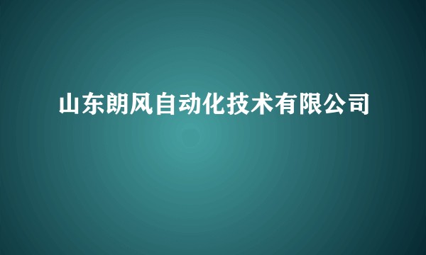 山东朗风自动化技术有限公司