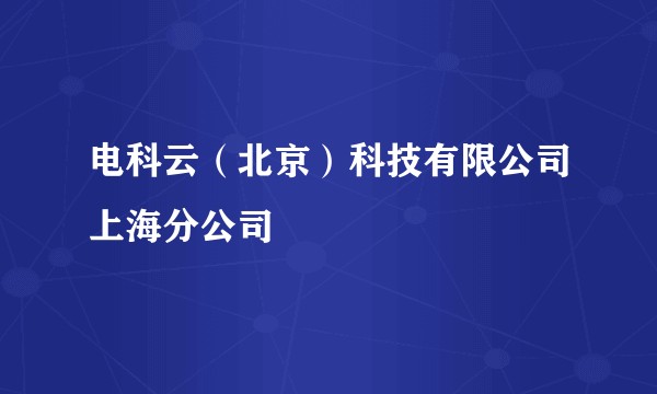 电科云(北京)科技有限公司上海分公司