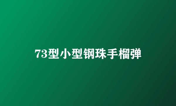 73型小型钢珠手榴弹